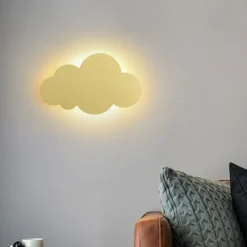 Nursery Wall Sconces for Baby Room White Cloud Night Light Cloud Shape LED Fixture Bedroom Lighting