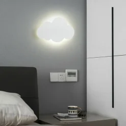 Nursery Wall Sconces for Baby Room White Cloud Night Light Cloud Shape LED Fixture Bedroom Lighting