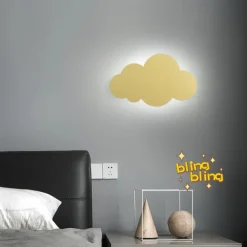 Nursery Wall Sconces for Baby Room White Cloud Night Light Cloud Shape LED Fixture Bedroom Lighting