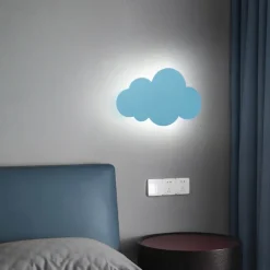 Nursery Wall Sconces for Baby Room White Cloud Night Light Cloud Shape LED Fixture Bedroom Lighting