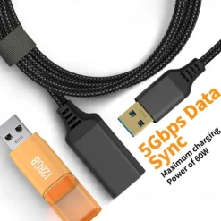 Nylon Braided USB 3.0 Male To Female High-speed Transmission Data Cable Computer Hard Drive Camera Printer Extension Cable