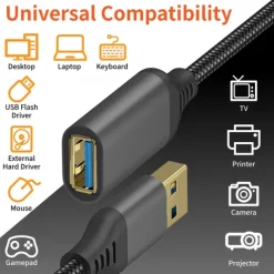 Nylon Braided USB 3.0 Male To Female High-speed Transmission Data Cable Computer Hard Drive Camera Printer Extension Cable