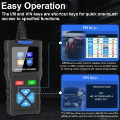 OBD2 Scanner Diagnostic Tool Battery Tester Vehicles Check Engine Malfunction Code Reader with Reset OBD II Car Scanner&Tester Diagnostic Tools