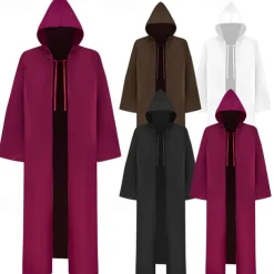 Obi-Wan Kenobi Anakin Skywalker Jedi Knight Cosplay Costume Hooded Cloak Movie Cosplay for Men's Women's Adults' Carnival Masquerade