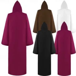 Obi-Wan Kenobi Anakin Skywalker Jedi Knight Cosplay Costume Hooded Cloak Movie Cosplay for Men's Women's Adults' Carnival Masquerade