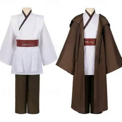 Obi-Wan Kenobi Jedi Knight Cosplay Costume Outfits Costume Cosplay Movie Cosplay for Men's Boys Adults Kid's Carnival Masquerade