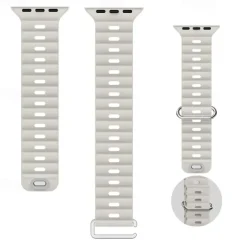 Ocean Band Compatible with Apple Watch band 38mm 40mm 41mm 42mm 44mm 45mm 49mm Waterproof Adjustable Women Men Silicone Strap Replacement Wristband for iwatch Series Ultra 8 7 6 5 4 3 2 1 SE