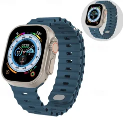 Ocean Band Compatible with Apple Watch band 38mm 40mm 41mm 42mm 44mm 45mm 49mm Waterproof Adjustable Women Men Silicone Strap Replacement Wristband for iwatch Series Ultra 8 7 6 5 4 3 2 1 SE
