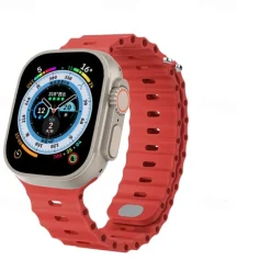 Ocean Band Compatible with Apple Watch band 38mm 40mm 41mm 42mm 44mm 45mm 49mm Waterproof Adjustable Women Men Silicone Strap Replacement Wristband for iwatch Series Ultra 8 7 6 5 4 3 2 1 SE