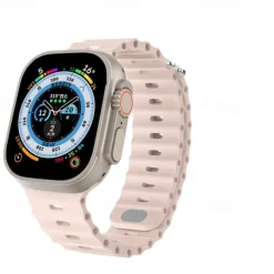 Ocean Band Compatible with Apple Watch band 38mm 40mm 41mm 42mm 44mm 45mm 49mm Waterproof Adjustable Women Men Silicone Strap Replacement Wristband for iwatch Series Ultra 8 7 6 5 4 3 2 1 SE