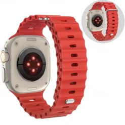 Ocean Band Compatible with Apple Watch band 38mm 40mm 41mm 42mm 44mm 45mm 49mm Waterproof Adjustable Women Men Silicone Strap Replacement Wristband for iwatch Series Ultra 8 7 6 5 4 3 2 1 SE