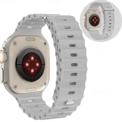 Ocean Band Compatible with Apple Watch band 38mm 40mm 41mm 42mm 44mm 45mm 49mm Waterproof Adjustable Women Men Silicone Strap Replacement Wristband for iwatch Series Ultra 8 7 6 5 4 3 2 1 SE