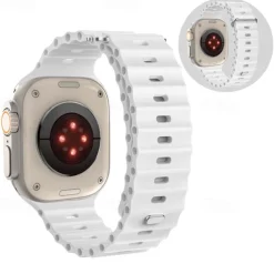 Ocean Band Compatible with Apple Watch band 38mm 40mm 41mm 42mm 44mm 45mm 49mm Waterproof Adjustable Women Men Silicone Strap Replacement Wristband for iwatch Series Ultra 8 7 6 5 4 3 2 1 SE