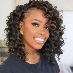 Ocean Wave Crochet Hair - 9 Inch 8 Packs Ombre Gray Crochet Braids Deep Twist Synthetic Braiding Hair Extensions