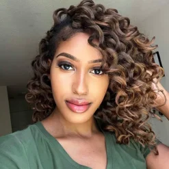 Ocean Wave Crochet Hair - 9 Inch 8 Packs Ombre Gray Crochet Braids Deep Twist Synthetic Braiding Hair Extensions