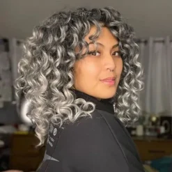 Ocean Wave Crochet Hair - 9 Inch 8 Packs Ombre Gray Crochet Braids Deep Twist Synthetic Braiding Hair Extensions