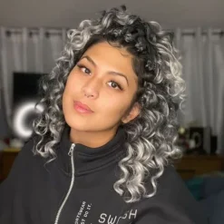 Ocean Wave Crochet Hair - 9 Inch 8 Packs Ombre Gray Crochet Braids Deep Twist Synthetic Braiding Hair Extensions