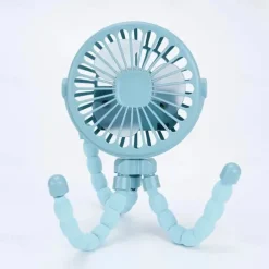 Octopus Fan Easy to Carry Multi-Functional Folding Office Desktop Outdoor Camping Stroller Handheld Fan Baby Stroller Fan Hand Held Bicycle Portable FanVentilator Silent Outdoor Cooler Neck Fan