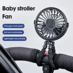 Octopus Fan Easy to Carry Multi-Functional Folding Office Desktop Outdoor Camping Stroller Handheld Fan Baby Stroller Fan Hand Held Bicycle Portable FanVentilator Silent Outdoor Cooler Neck Fan