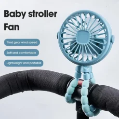 Octopus Fan Easy to Carry Multi-Functional Folding Office Desktop Outdoor Camping Stroller Handheld Fan Baby Stroller Fan Hand Held Bicycle Portable FanVentilator Silent Outdoor Cooler Neck Fan