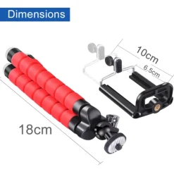 Octopus Leg Style Tripod Flexible Portable Adjustable Slip Resistant Phone Holder Mini Support with Clip for Desk Selfies Vlogging Live Streaming Compatible with Cellphone Smartphone Accessory