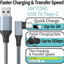 Oculus Quest2 Link Cable Computer VR Game Console VR Glasses USB To Type-c Connection Cable