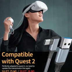 Oculus Quest2 Link Cable Computer VR Game Console VR Glasses USB To Type-c Connection Cable