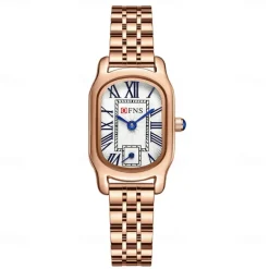 OFNS Brand Women Quartz Watch Fashion Casual Wristwatch Waterproof World Time Decoration Stainless Steel Watch