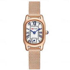 OFNS Brand Women Quartz Watch Fashion Casual Wristwatch Waterproof World Time Decoration Stainless Steel Watch