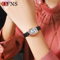OFNS Brand Women Quartz Watch Fashion Casual Wristwatch Waterproof World Time Decoration Stainless Steel Watch
