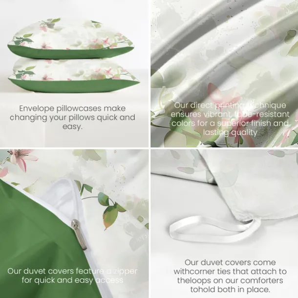 Oil Painting Floral Pattern Duvet Cover Set Set Soft 3-Piece Luxury Cotton Bedding Set Home Decor Gift Twin Full King Queen Size Duvet Cover