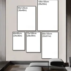 Oil Painting Hand Painted Vertical Abstract Landscape Classic Modern Rolled Canvas (No Frame)