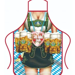 Oktoberfest Apron Dirndl Lederhosen Oktoberfest / Beer Bavarian Bavarian Couple Bavarian Munich Wiesn Wiesn Women's Traditional Style Cloth Apron