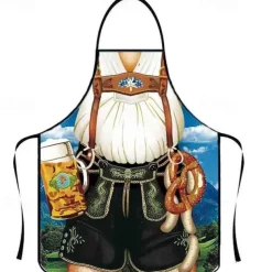 Oktoberfest Apron Dirndl Lederhosen Oktoberfest / Beer Bavarian Bavarian Couple Bavarian Munich Wiesn Wiesn Women's Traditional Style Cloth Apron