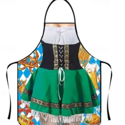 Oktoberfest Apron Dirndl Lederhosen Oktoberfest / Beer Bavarian Bavarian Couple Bavarian Munich Wiesn Wiesn Women's Traditional Style Cloth Apron