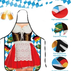 Oktoberfest Apron Dirndl Trachtenkleider Oktoberfest / Beer Bavarian Bavarian Traditional Style Wiesn Women's Traditional Style Cloth Apron
