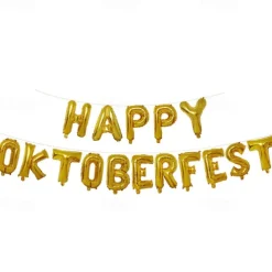 Oktoberfest Balloon 16 Inch Golden Aluminum Film Balloon Large Wine Glass Venue Decoration