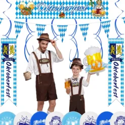 Oktoberfest Balloon Set Oktoberfest Scene Decoration Arrangement 12 Inch Latex Beer Party Balloons