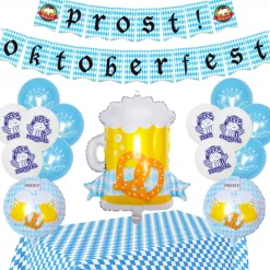 Oktoberfest Balloon Set Oktoberfest Scene Decoration Arrangement 12 Inch Latex Beer Party Balloons