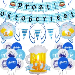 Oktoberfest Balloon Set Oktoberfest Scene Decoration Arrangement 12 Inch Latex Beer Party Balloons