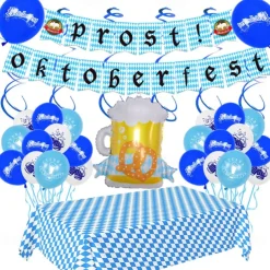 Oktoberfest Balloon Set Oktoberfest Scene Decoration Arrangement 12 Inch Latex Beer Party Balloons