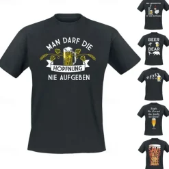 Oktoberfest Bavarian Beer T-shirt Basic Harajuku Graphic For Men's Women's Halloween Carnival Oktoberfest Beer Hot Stamping