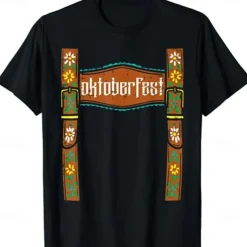Oktoberfest Beer Bavarian T-shirt Lederhosen Anime 3D Graphic For Men's Adults' Oktoberfest Beer Masquerade 3D Print Vacation Casual Daily