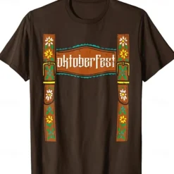 Oktoberfest Beer Bavarian T-shirt Lederhosen Anime 3D Graphic For Men's Adults' Oktoberfest Beer Masquerade 3D Print Vacation Casual Daily