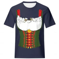 Oktoberfest Beer Bavarian T-shirt Anime 3D Graphic For Women's Adults' Oktoberfest Beer Masquerade 3D Print Casual Daily