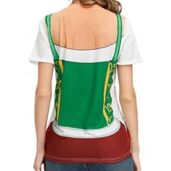 Oktoberfest Beer Bavarian T-shirt Lederhosen 3D Graphic For Women's Adults' Carnival Oktoberfest Beer 3D Print Party Casual Daily
