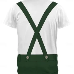 Oktoberfest Beer Bavarian Outfits T-shirt Lederhosen 3D Graphic For Men's Unisex Adults' Carnival Oktoberfest Beer 3D Print Casual Daily