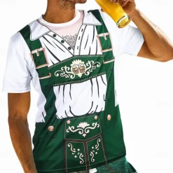 Oktoberfest Beer Bavarian Outfits T-shirt Lederhosen 3D Graphic For Men's Unisex Adults' Carnival Oktoberfest Beer 3D Print Casual Daily