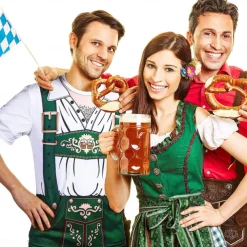 Oktoberfest Beer Bavarian Outfits T-shirt Lederhosen 3D Graphic For Men's Unisex Adults' Carnival Oktoberfest Beer 3D Print Casual Daily