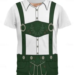 Oktoberfest Beer Bavarian Outfits T-shirt Lederhosen 3D Graphic For Men's Unisex Adults' Carnival Oktoberfest Beer 3D Print Casual Daily